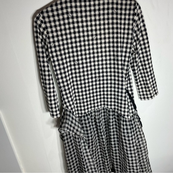 Diane Von Furstenberg silk Black and White Gingham Wrap Dress - Picture 7 of 7